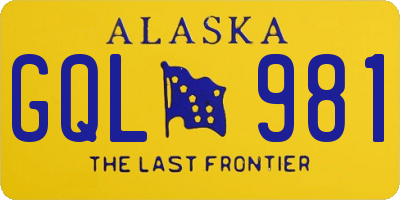 AK license plate GQL981