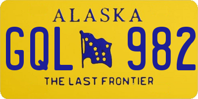 AK license plate GQL982
