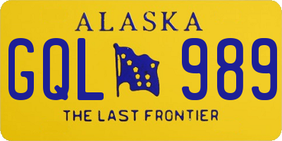 AK license plate GQL989