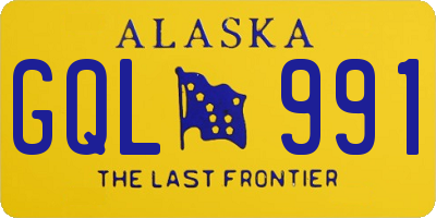 AK license plate GQL991