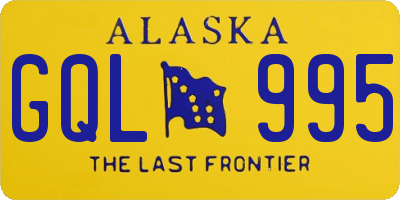 AK license plate GQL995