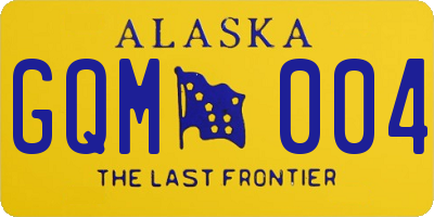 AK license plate GQM004