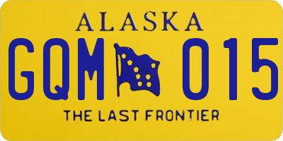 AK license plate GQM015