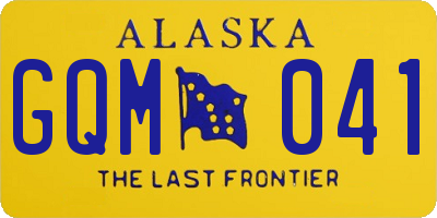 AK license plate GQM041