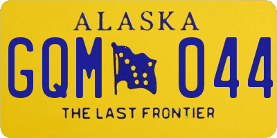 AK license plate GQM044