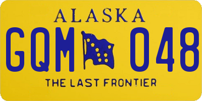 AK license plate GQM048