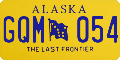 AK license plate GQM054