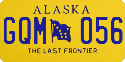 AK license plate GQM056