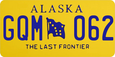 AK license plate GQM062