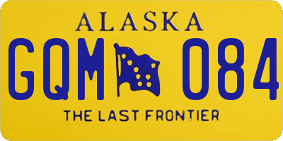 AK license plate GQM084
