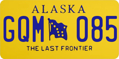 AK license plate GQM085