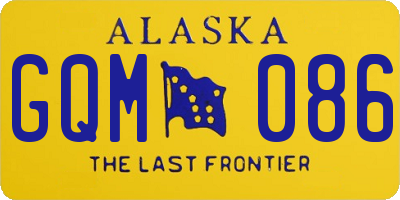 AK license plate GQM086
