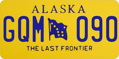 AK license plate GQM090