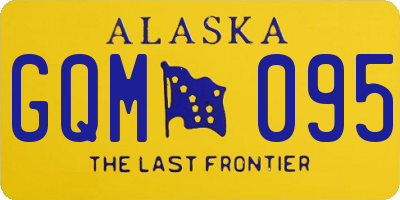 AK license plate GQM095