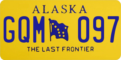AK license plate GQM097