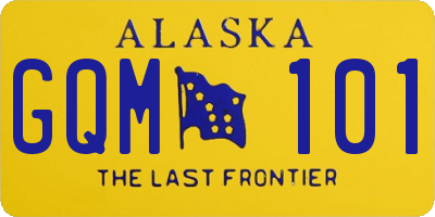 AK license plate GQM101
