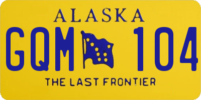 AK license plate GQM104