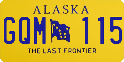 AK license plate GQM115