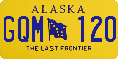 AK license plate GQM120