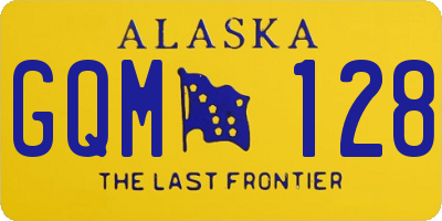 AK license plate GQM128