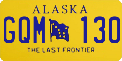 AK license plate GQM130