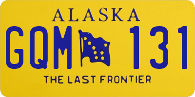 AK license plate GQM131