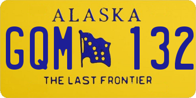 AK license plate GQM132