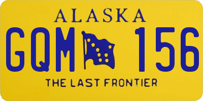 AK license plate GQM156