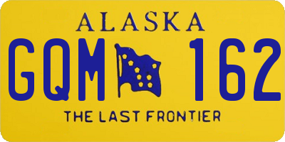 AK license plate GQM162