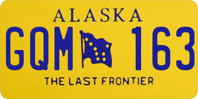 AK license plate GQM163