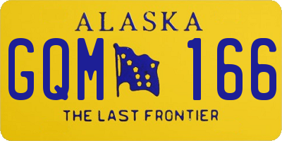AK license plate GQM166