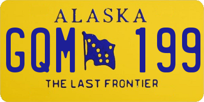 AK license plate GQM199