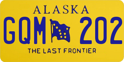 AK license plate GQM202