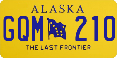 AK license plate GQM210