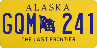 AK license plate GQM241