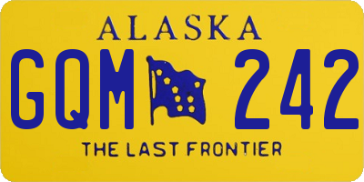 AK license plate GQM242