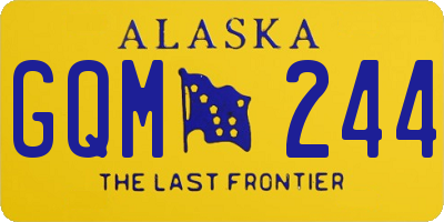 AK license plate GQM244