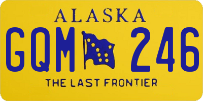 AK license plate GQM246