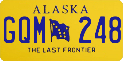 AK license plate GQM248