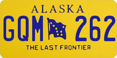 AK license plate GQM262