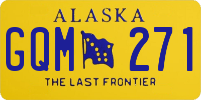 AK license plate GQM271