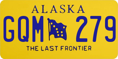 AK license plate GQM279
