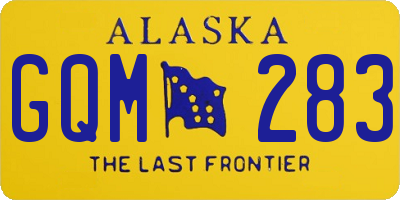 AK license plate GQM283