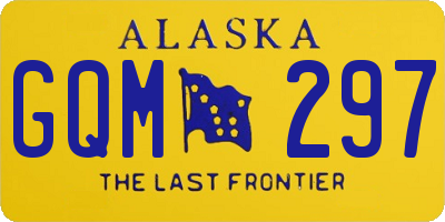 AK license plate GQM297