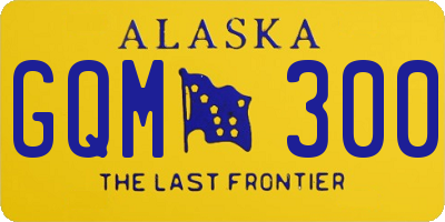 AK license plate GQM300