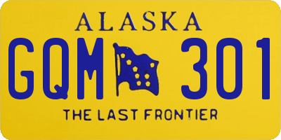 AK license plate GQM301
