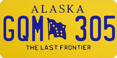 AK license plate GQM305