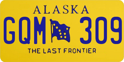 AK license plate GQM309