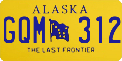 AK license plate GQM312