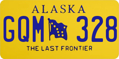 AK license plate GQM328